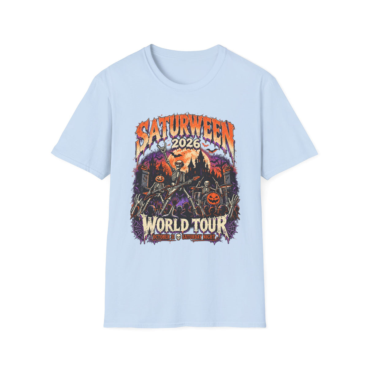 Saturween 2026 World Tour T-Shirt | Halloween Pumpkin Tour Tee