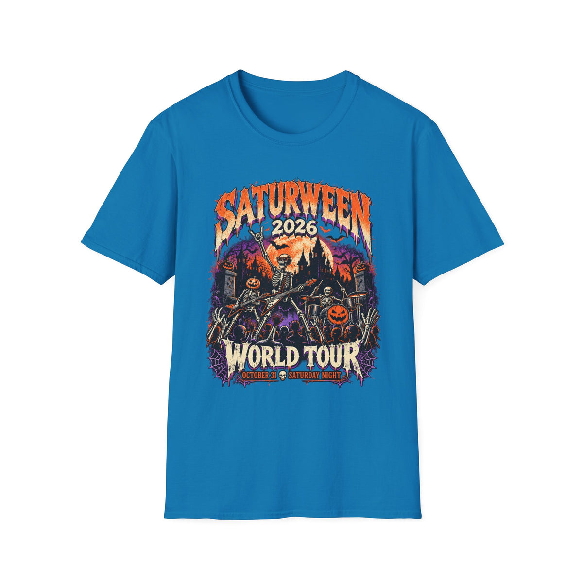 Saturween 2026 World Tour T-Shirt | Halloween Pumpkin Tour Tee
