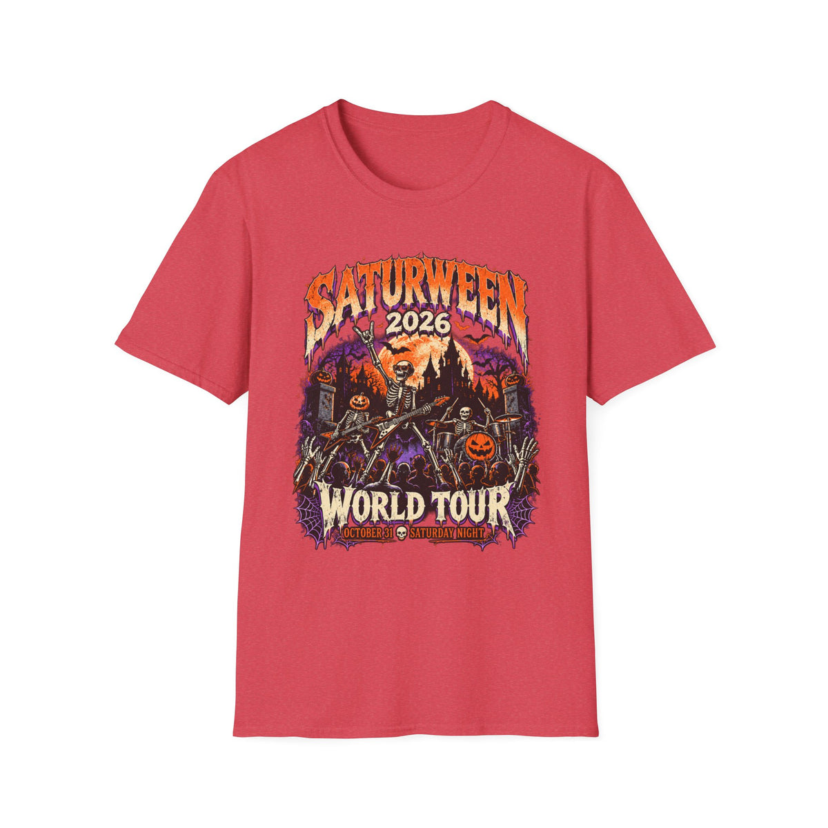 Saturween 2026 World Tour T-Shirt | Halloween Pumpkin Tour Tee