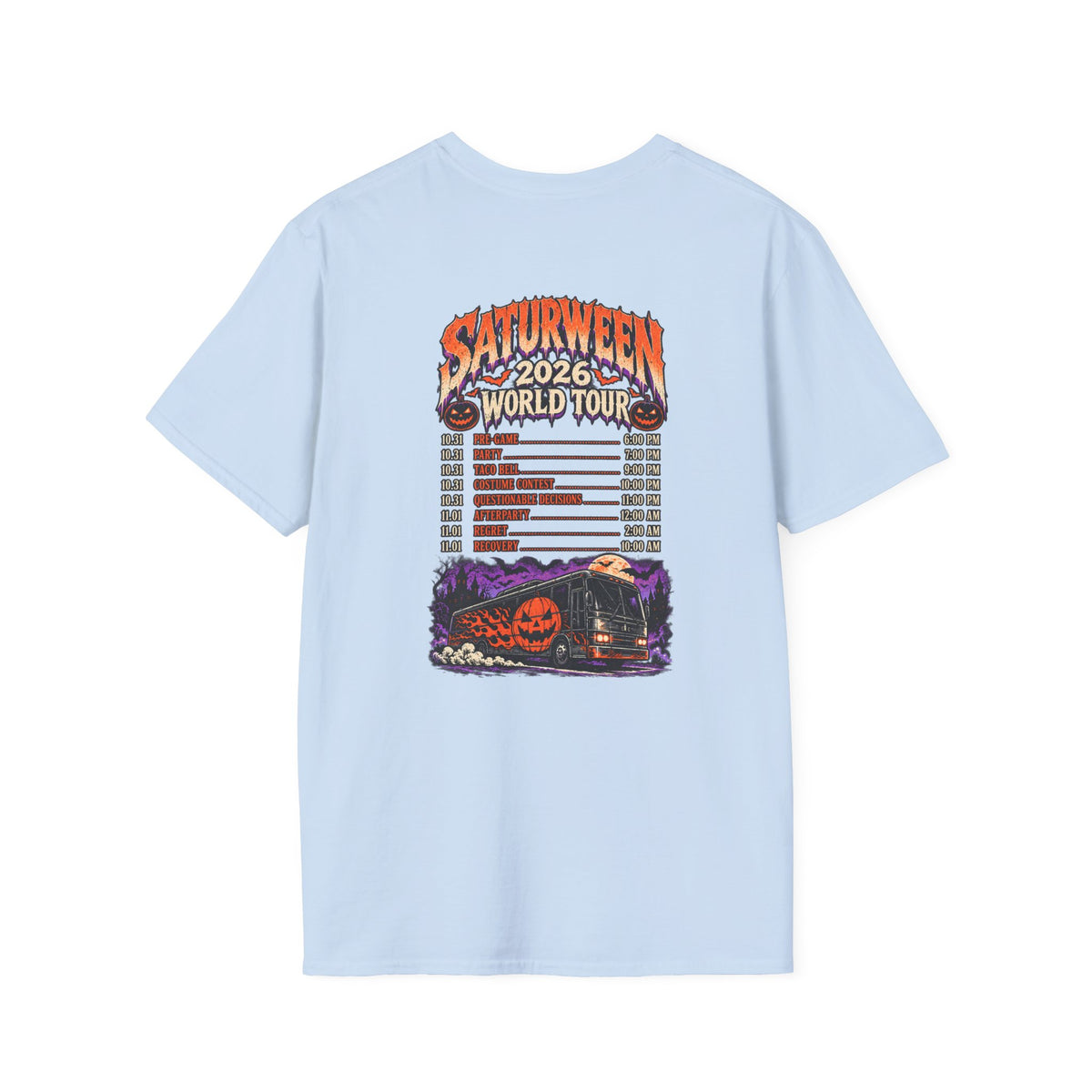 Saturween 2026 World Tour T-Shirt | Halloween Pumpkin Tour Tee