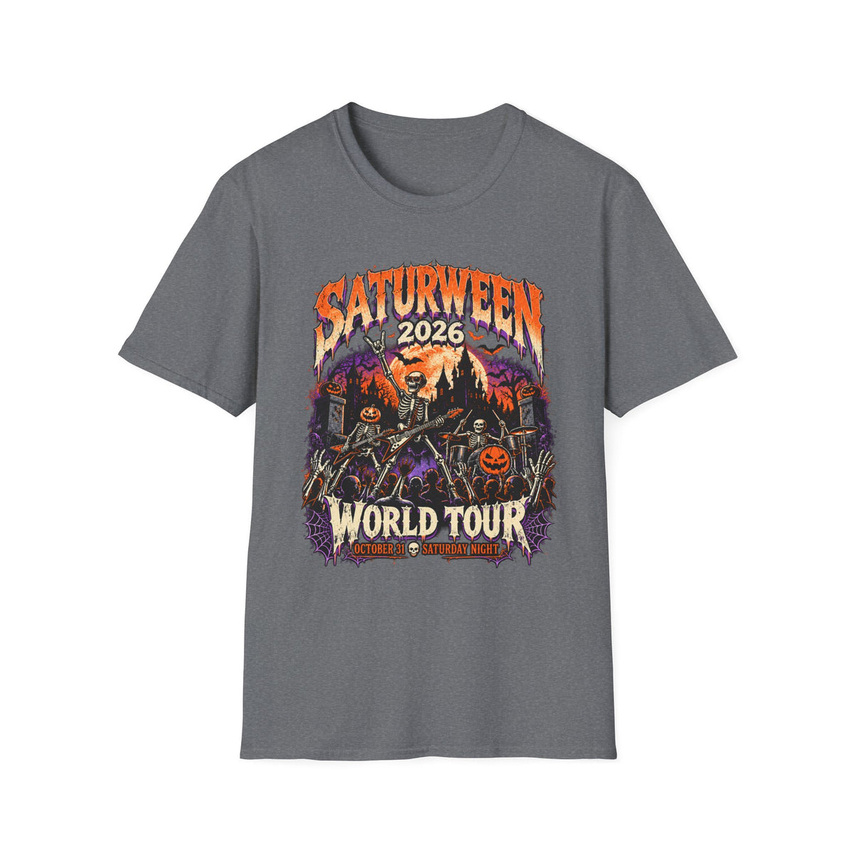 Saturween 2026 World Tour T-Shirt | Halloween Pumpkin Tour Tee