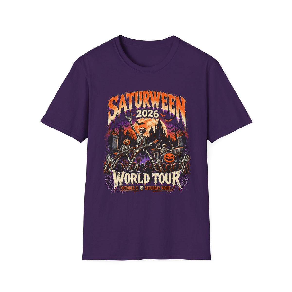 Saturween 2026 World Tour T-Shirt | Halloween Pumpkin Tour Tee
