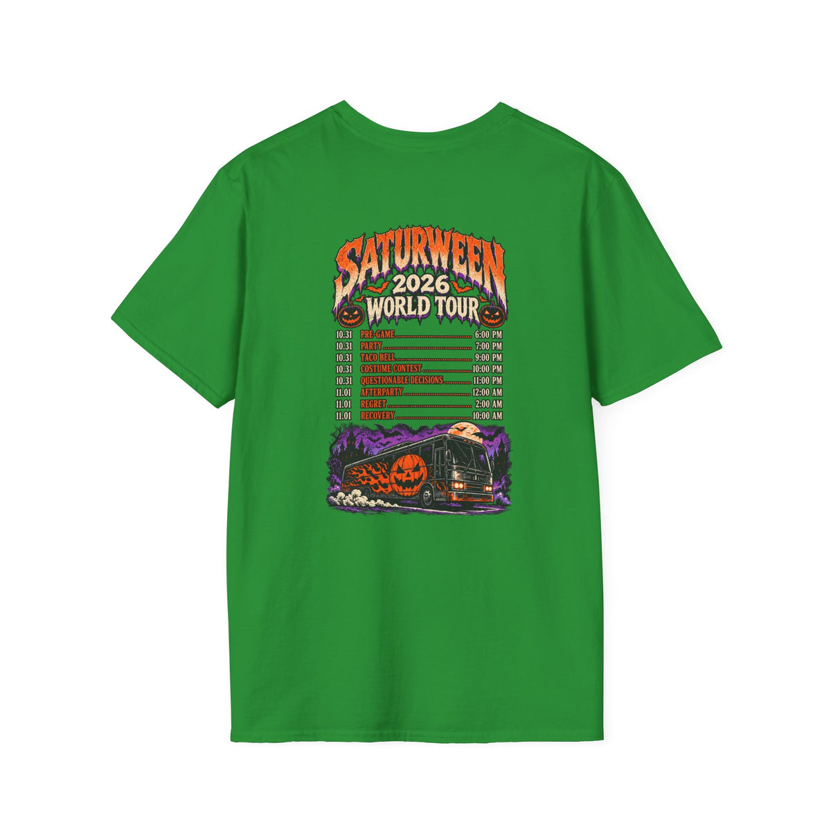 Saturween 2026 World Tour T-Shirt | Halloween Pumpkin Tour Tee