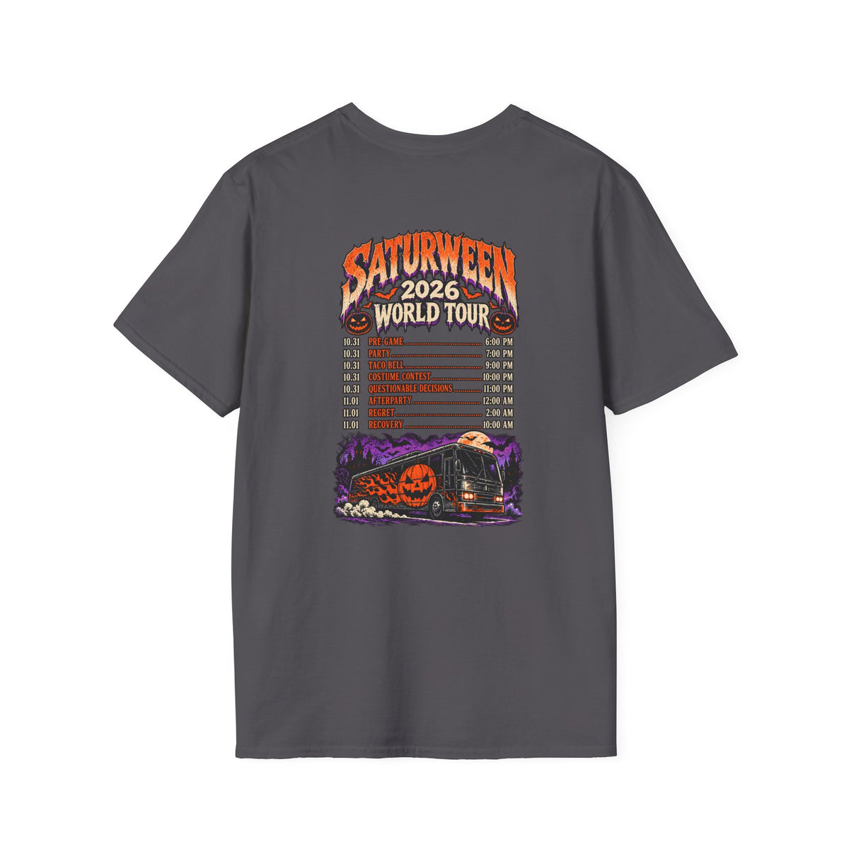 Saturween 2026 World Tour T-Shirt | Halloween Pumpkin Tour Tee
