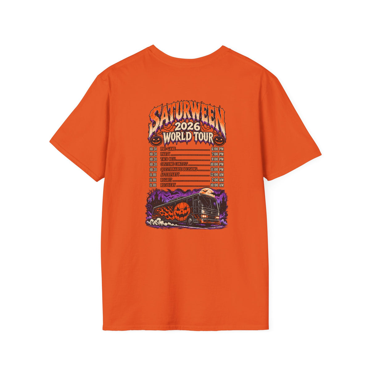 Saturween 2026 World Tour T-Shirt | Halloween Pumpkin Tour Tee