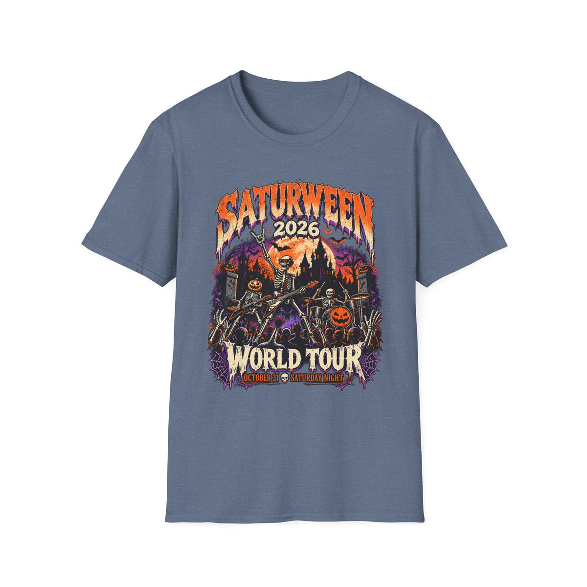 Saturween 2026 World Tour T-Shirt | Halloween Pumpkin Tour Tee