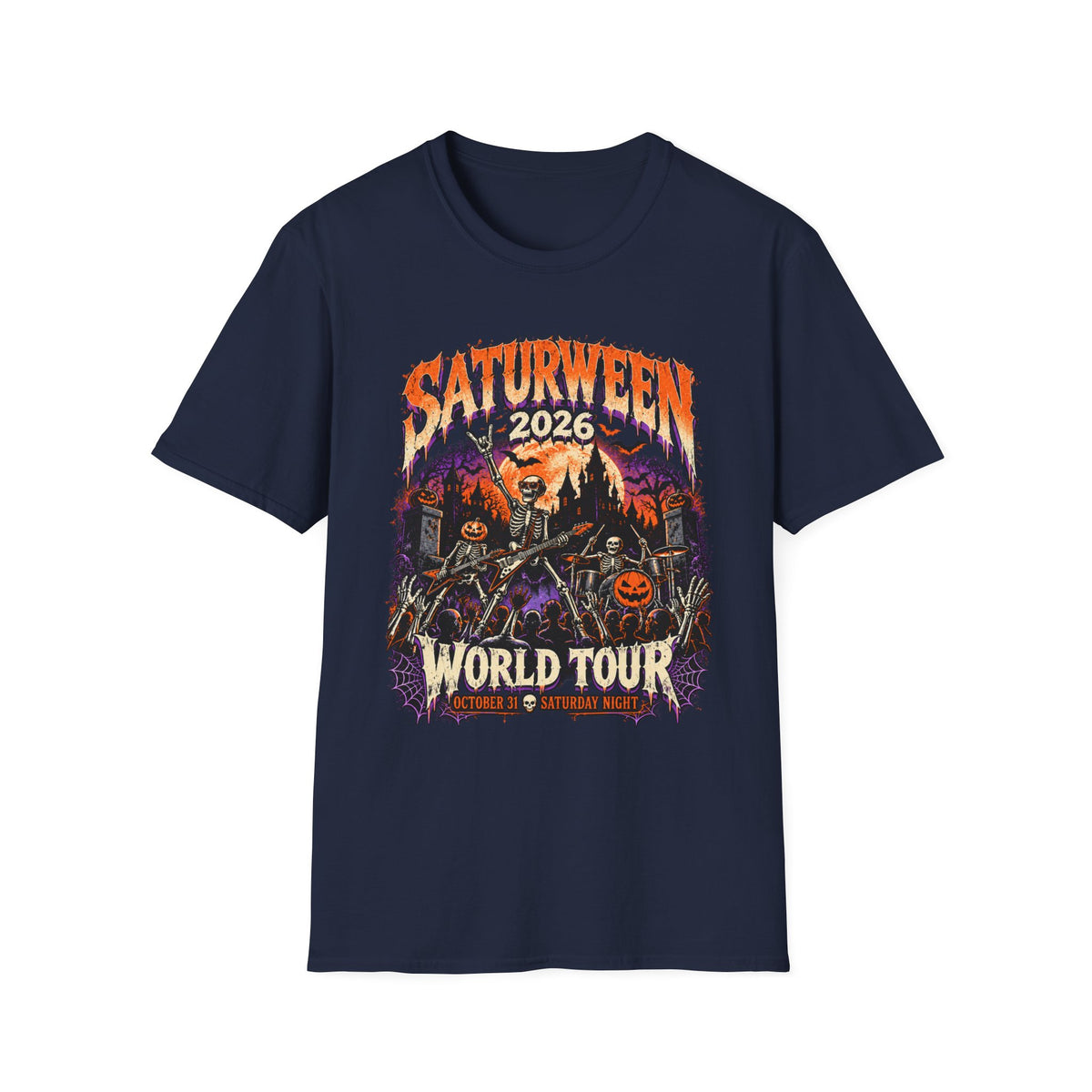 Saturween 2026 World Tour T-Shirt | Halloween Pumpkin Tour Tee