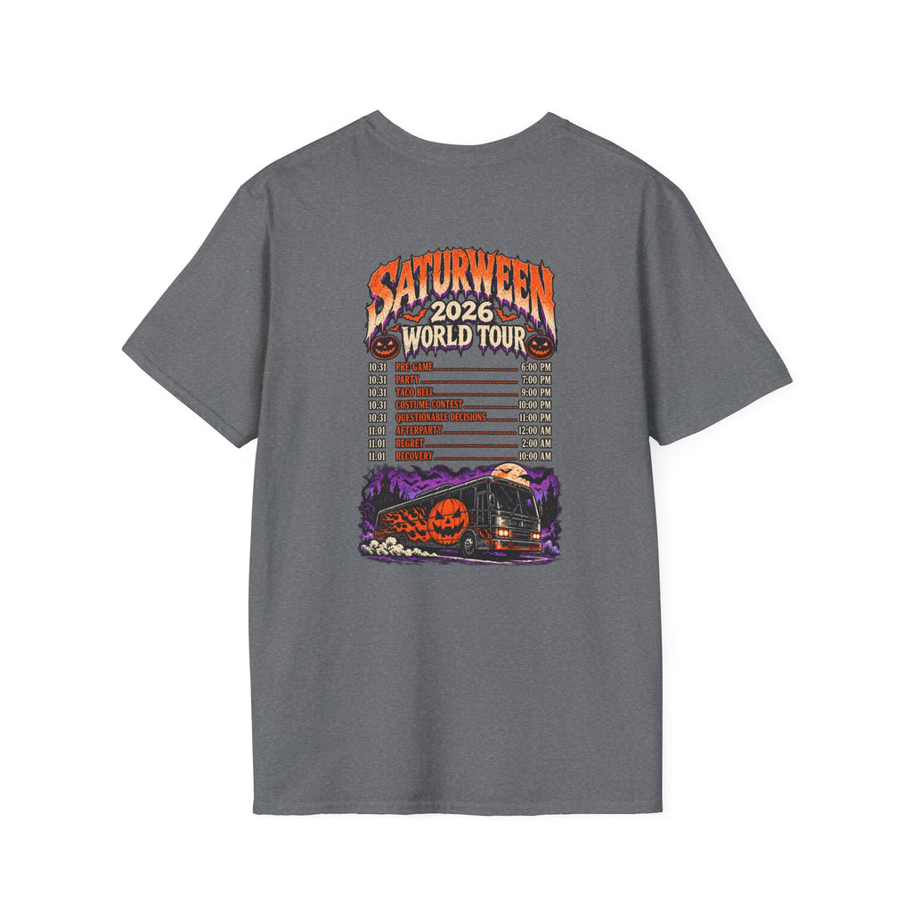 Saturween 2026 World Tour T-Shirt | Halloween Pumpkin Tour Tee