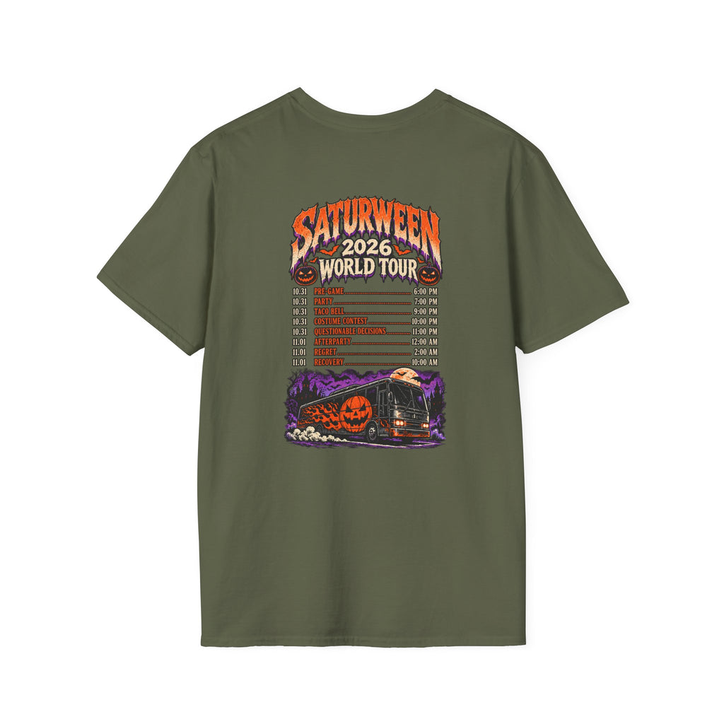 Saturween 2026 World Tour T-Shirt | Halloween Pumpkin Tour Tee