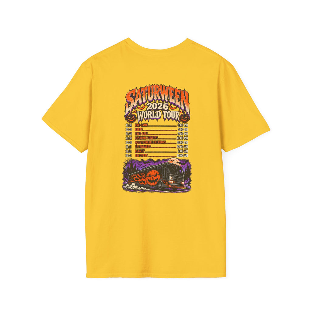 Saturween 2026 World Tour T-Shirt | Halloween Pumpkin Tour Tee
