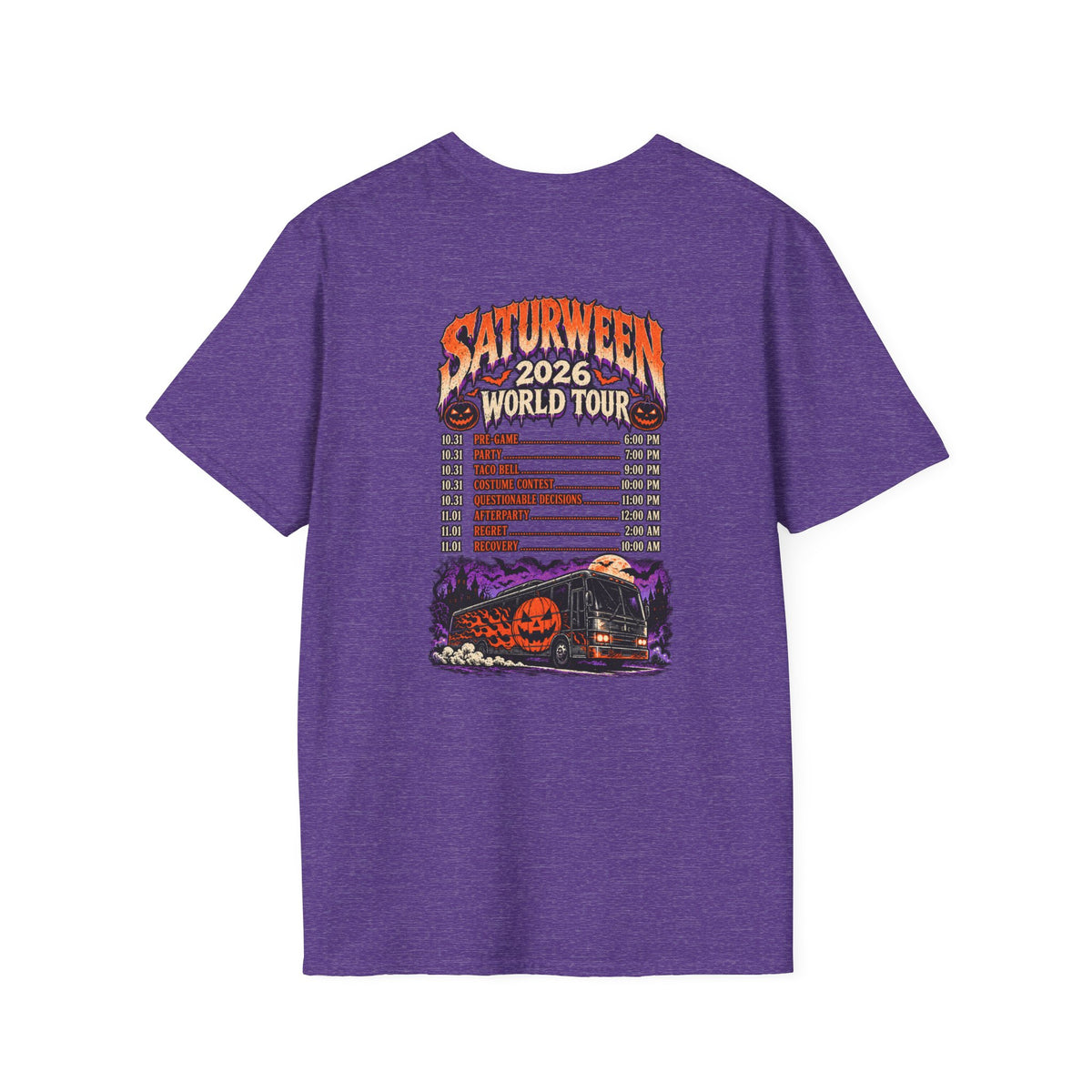 Saturween 2026 World Tour T-Shirt | Halloween Pumpkin Tour Tee