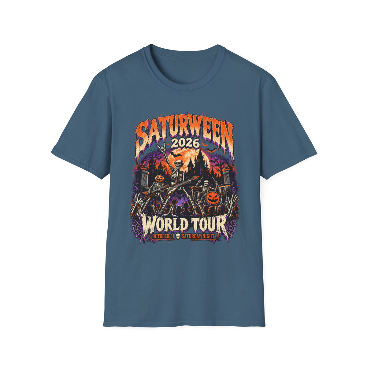 Saturween 2026 World Tour T-Shirt | Halloween Pumpkin Tour Tee