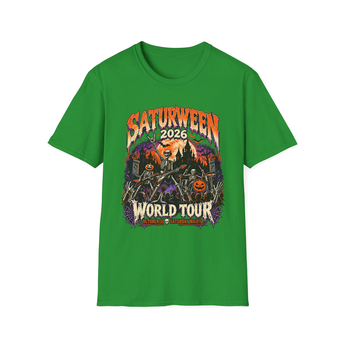 Saturween 2026 World Tour T-Shirt | Halloween Pumpkin Tour Tee