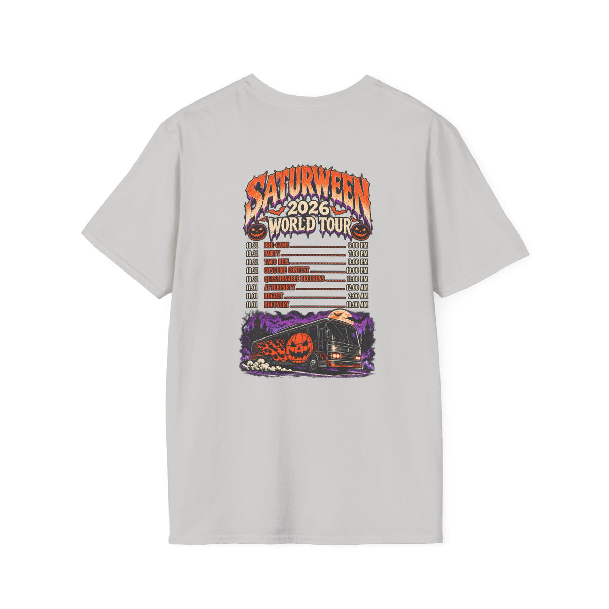 Saturween 2026 World Tour T-Shirt | Halloween Pumpkin Tour Tee