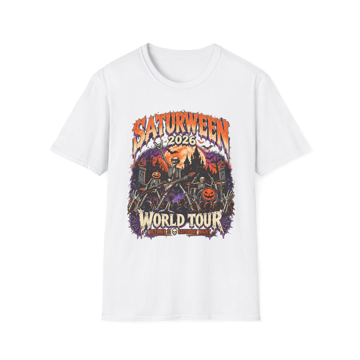 Saturween 2026 World Tour T-Shirt | Halloween Pumpkin Tour Tee