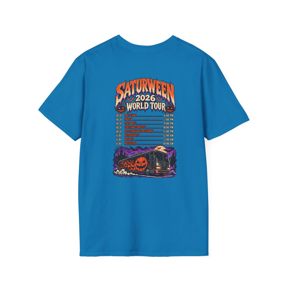 Saturween 2026 World Tour T-Shirt | Halloween Pumpkin Tour Tee