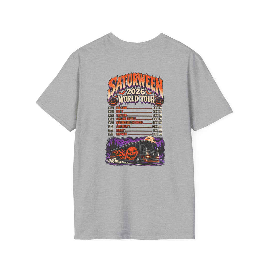 Saturween 2026 World Tour T-Shirt | Halloween Pumpkin Tour Tee