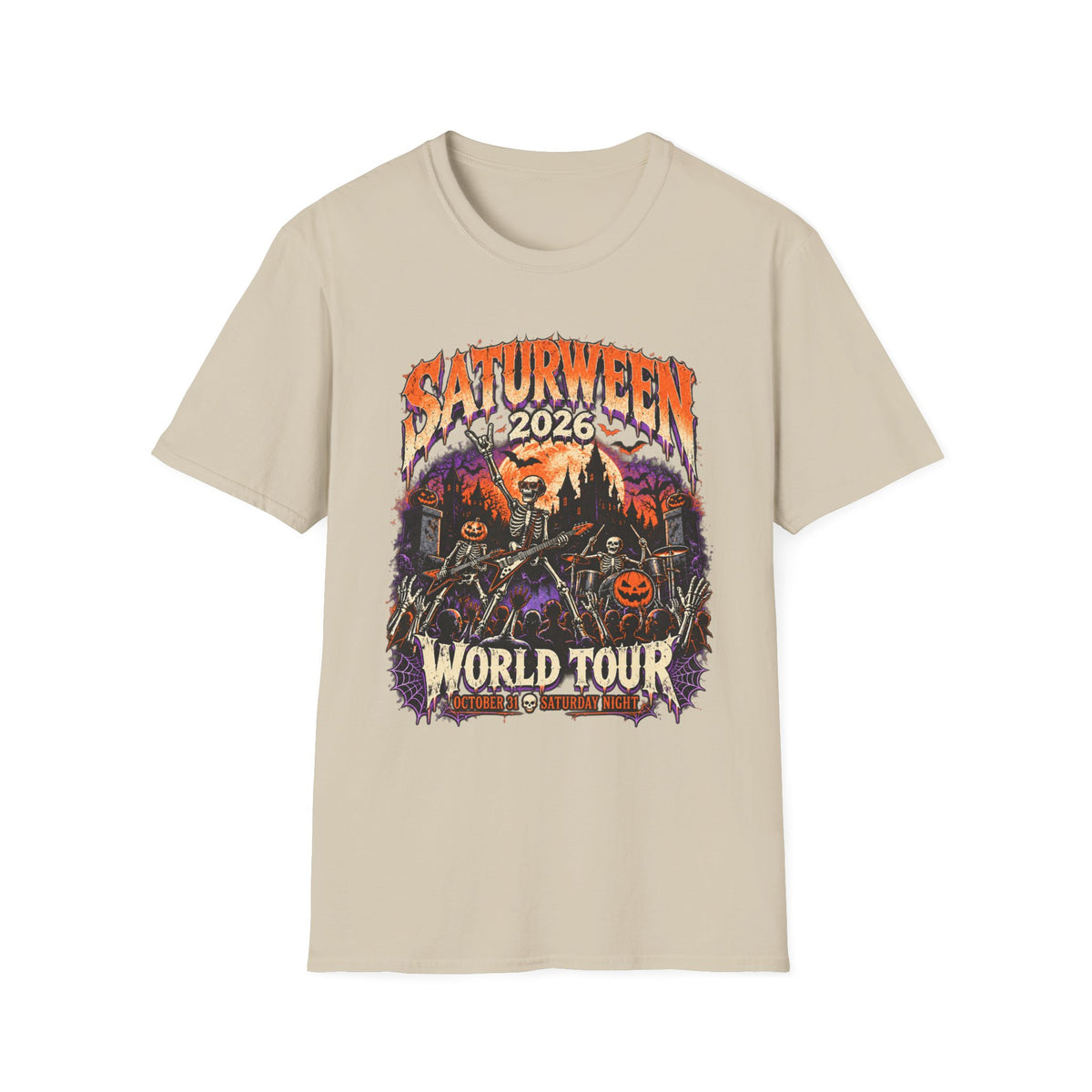 Saturween 2026 World Tour T-Shirt | Halloween Pumpkin Tour Tee