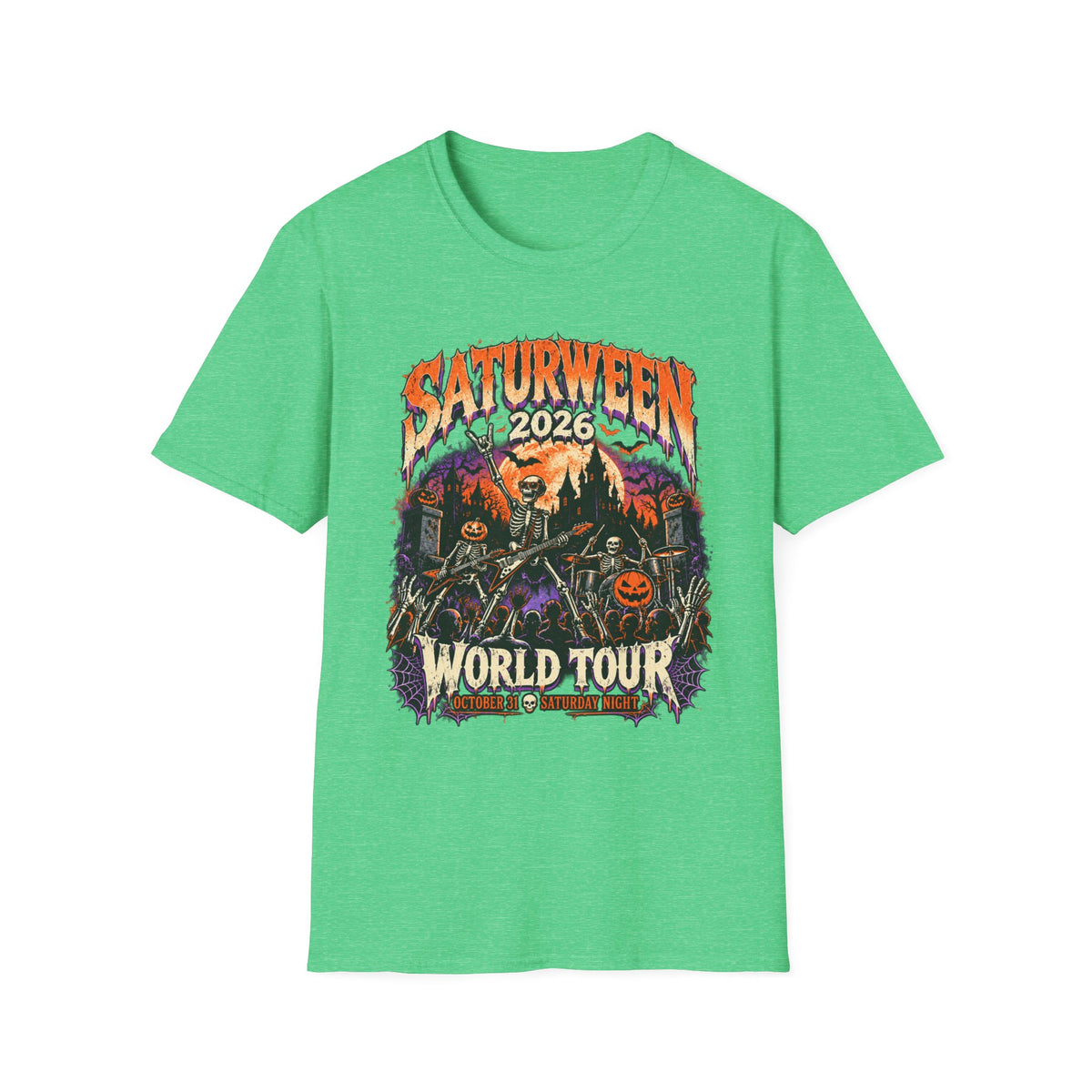 Saturween 2026 World Tour T-Shirt | Halloween Pumpkin Tour Tee