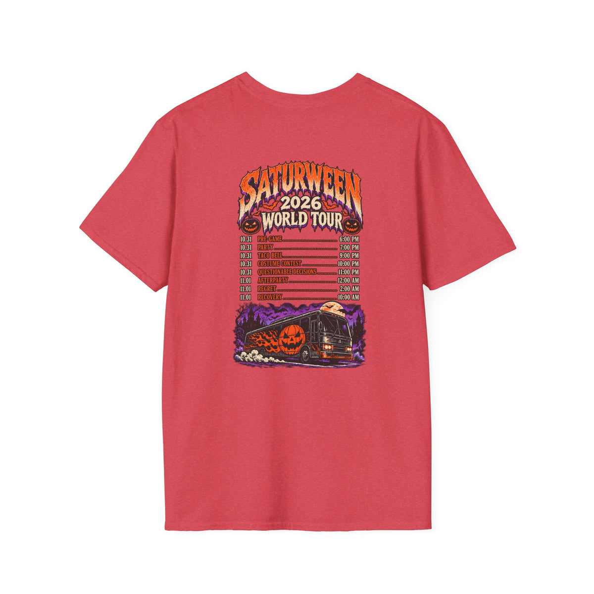 Saturween 2026 World Tour T-Shirt | Halloween Pumpkin Tour Tee