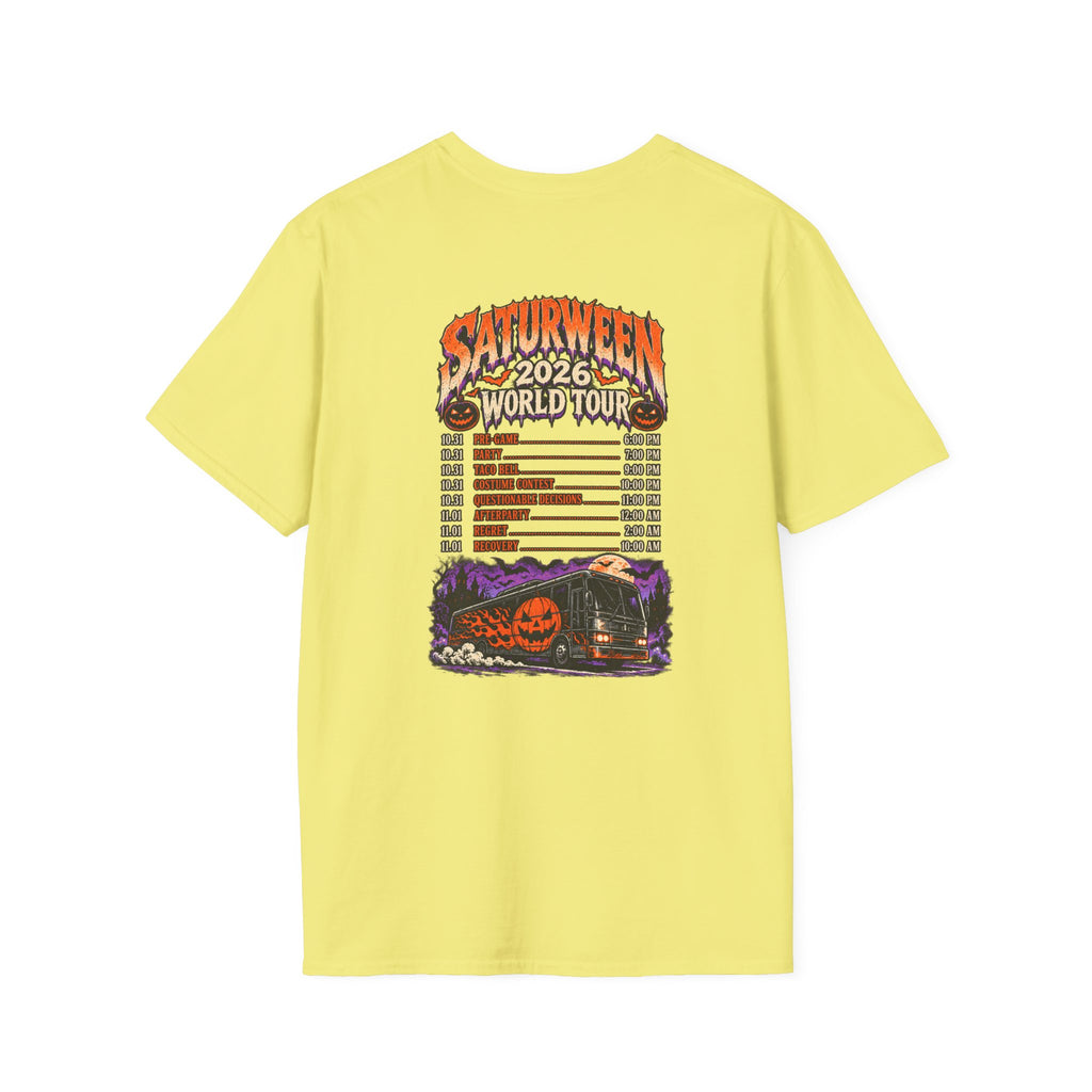 Saturween 2026 World Tour T-Shirt | Halloween Pumpkin Tour Tee