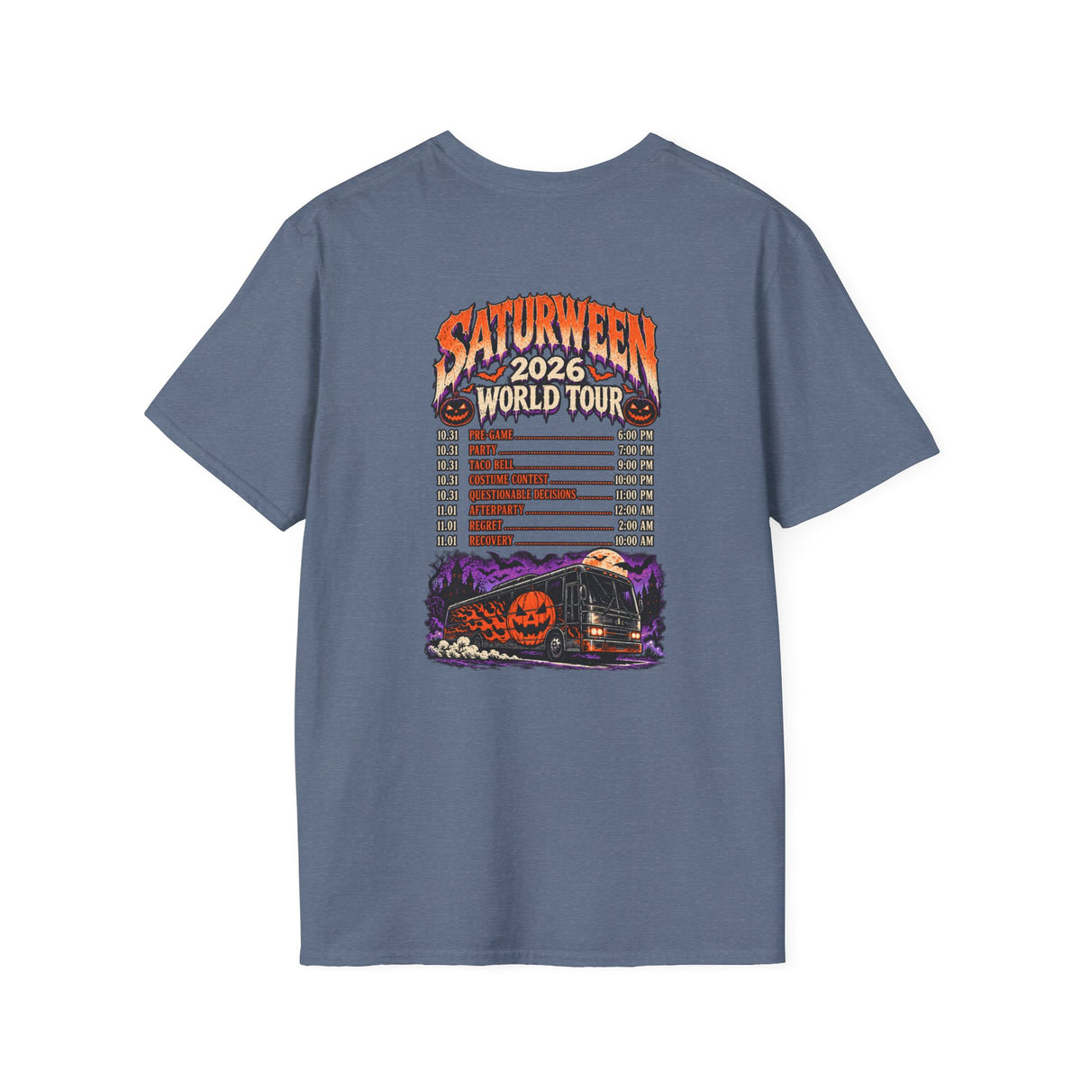 Saturween 2026 World Tour T-Shirt | Halloween Pumpkin Tour Tee