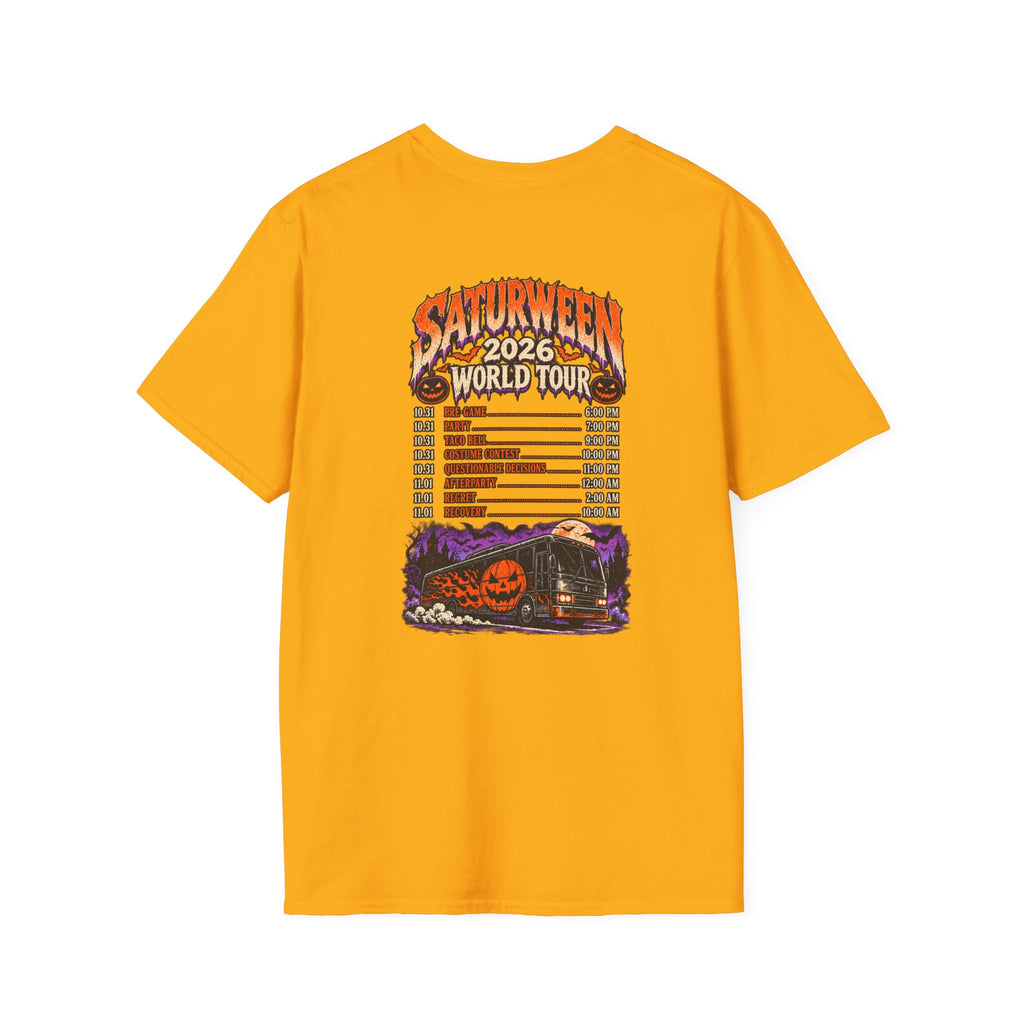 Saturween 2026 World Tour T-Shirt | Halloween Pumpkin Tour Tee