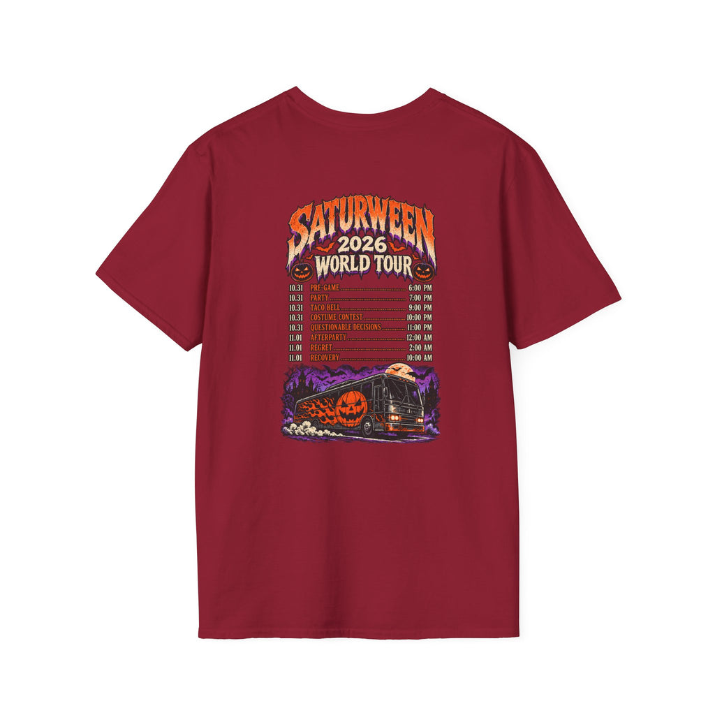Saturween 2026 World Tour T-Shirt | Halloween Pumpkin Tour Tee
