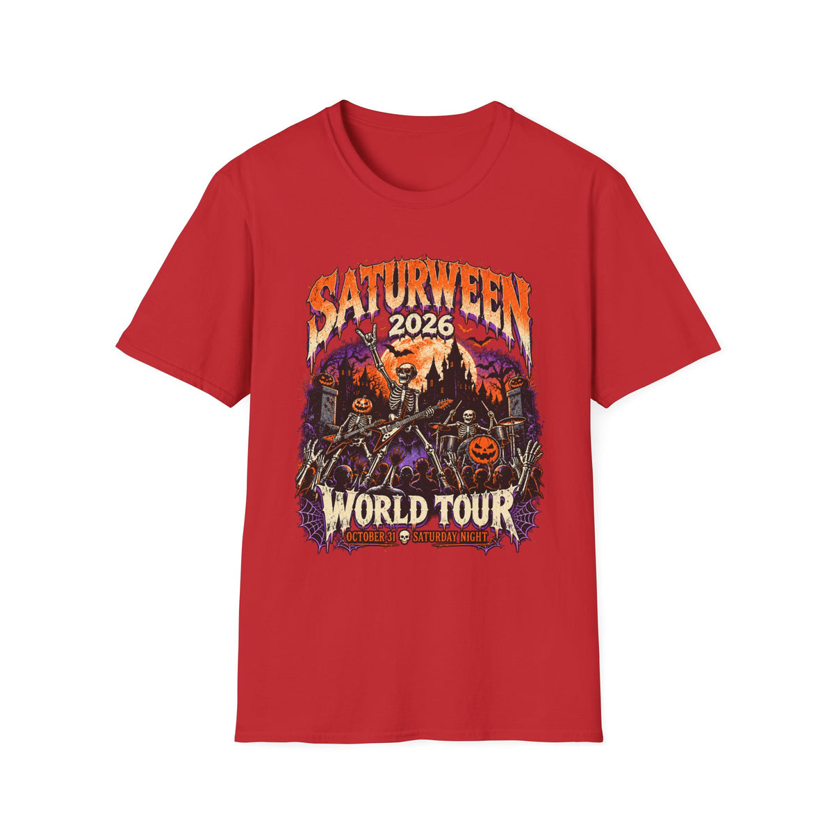 Saturween 2026 World Tour T-Shirt | Halloween Pumpkin Tour Tee