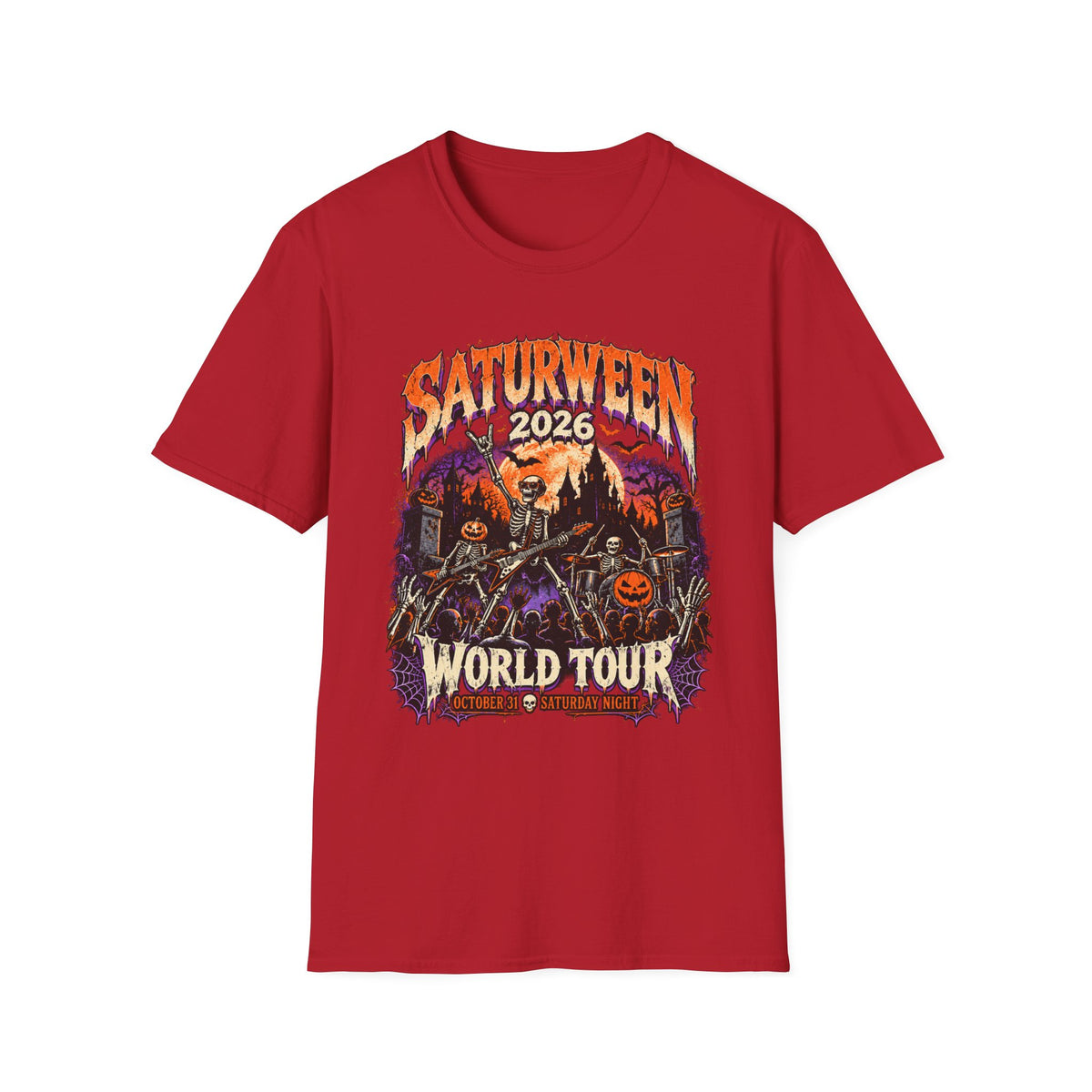 Saturween 2026 World Tour T-Shirt | Halloween Pumpkin Tour Tee