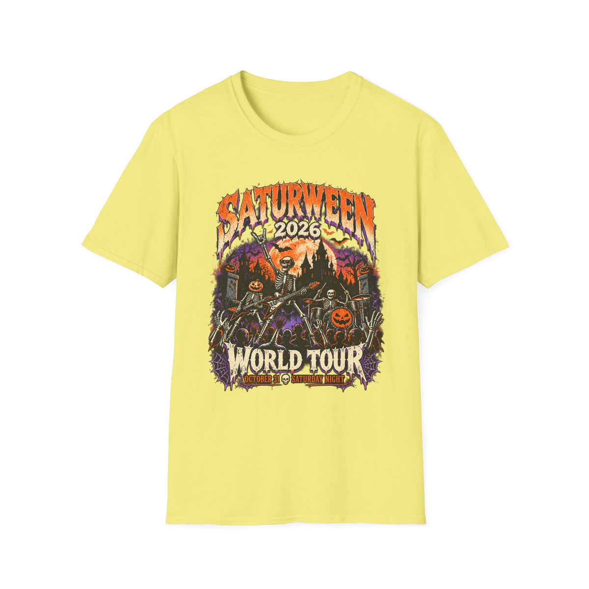 Saturween 2026 World Tour T-Shirt | Halloween Pumpkin Tour Tee