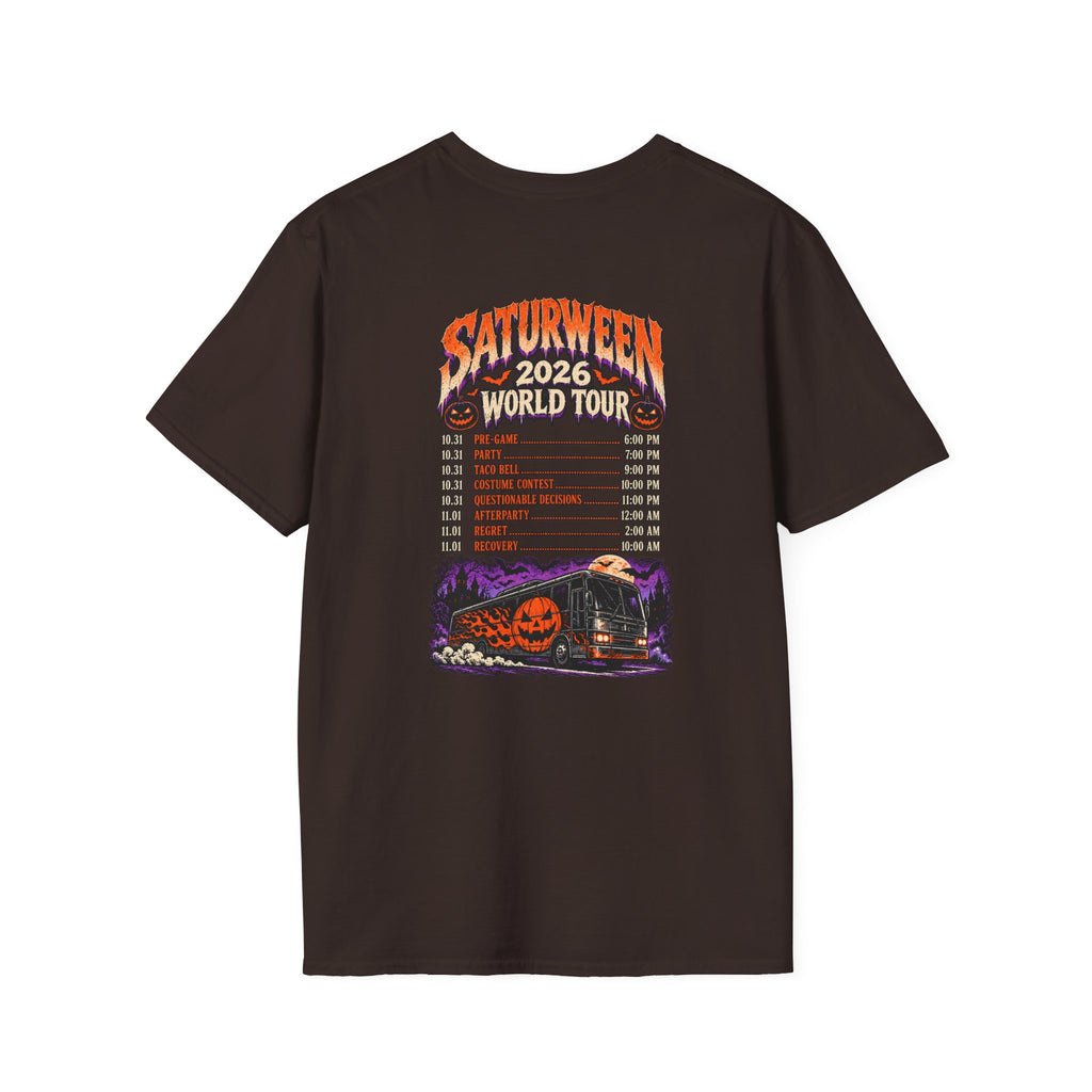 Saturween 2026 World Tour T-Shirt | Halloween Pumpkin Tour Tee