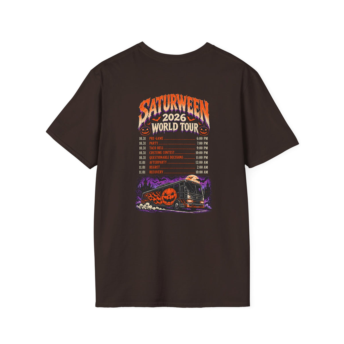 Saturween 2026 World Tour T-Shirt | Halloween Pumpkin Tour Tee