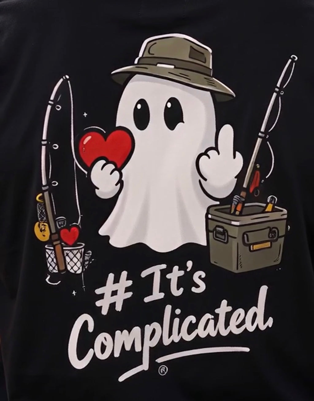 It's Complicated Fishing Ghost T-Shirt