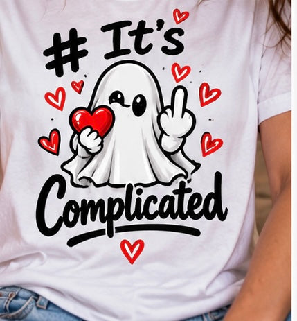 It's Complicated Funny Ghost T-Shirt
