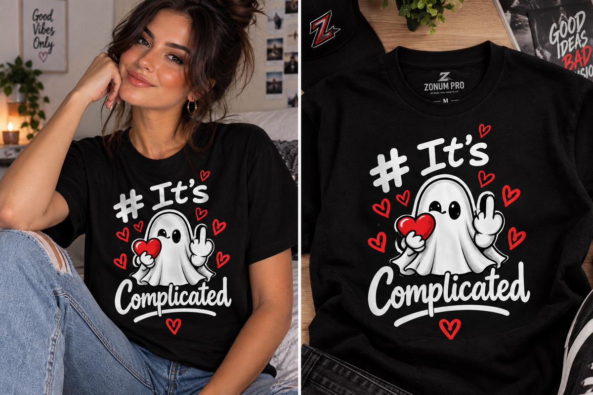 It's Complicated Funny Ghost T-Shirt
